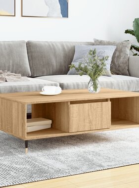 VidaXL Salontafel 104x60x35 cm bewerkt hout sonoma eikenkleurig