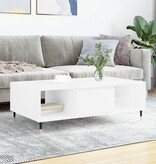 VidaXL Salontafel 104x60x35 cm bewerkt hout hoogglans wit