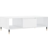 VidaXL Salontafel 104x60x35 cm bewerkt hout hoogglans wit