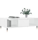 VidaXL Salontafel 104x60x35 cm bewerkt hout hoogglans wit