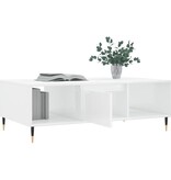 VidaXL Salontafel 104x60x35 cm bewerkt hout hoogglans wit