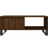 vidaXL Salontafel 90x60x35 cm bewerkt hout bruineikenkleurig