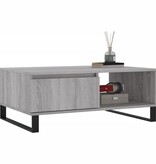 VidaXL Salontafel 90x60x35 cm bewerkt hout grijs sonoma eikenkleurig