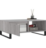 VidaXL Salontafel 90x60x35 cm bewerkt hout grijs sonoma eikenkleurig