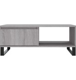 VidaXL Salontafel 90x60x35 cm bewerkt hout grijs sonoma eikenkleurig