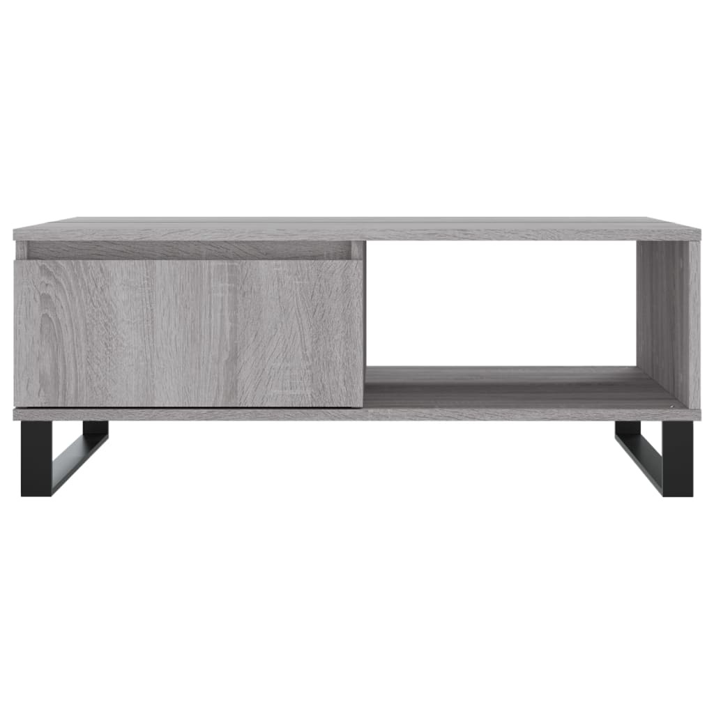 VidaXL Salontafel 90x60x35 cm bewerkt hout grijs sonoma eikenkleurig