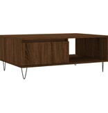 VidaXL Salontafel 90x60x35 cm bewerkt hout bruineikenkleurig