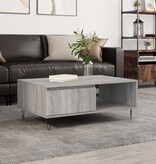 VidaXL Salontafel 90x60x35 cm bewerkt hout grijs sonoma eikenkleurig