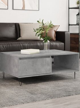 VidaXL Salontafel 90x60x35 cm bewerkt hout betongrijs