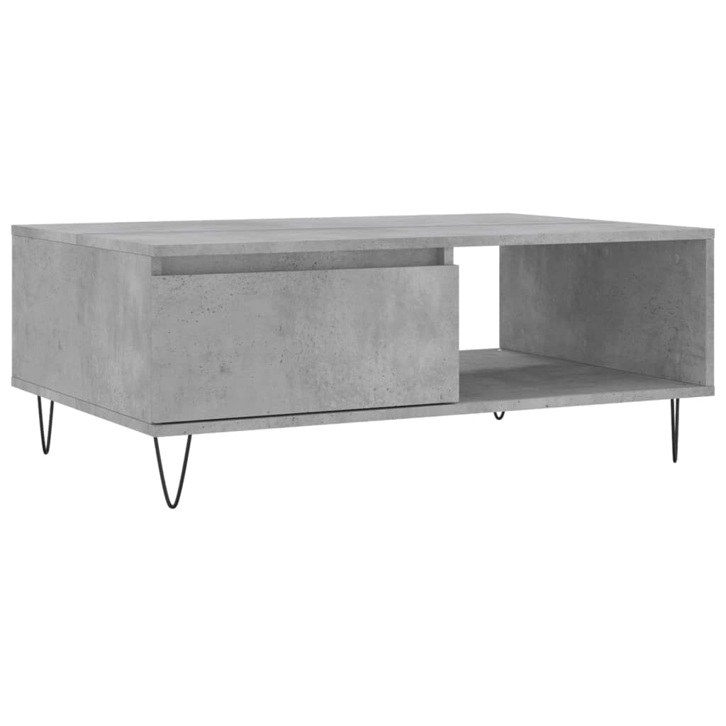 VidaXL Salontafel 90x60x35 cm bewerkt hout betongrijs