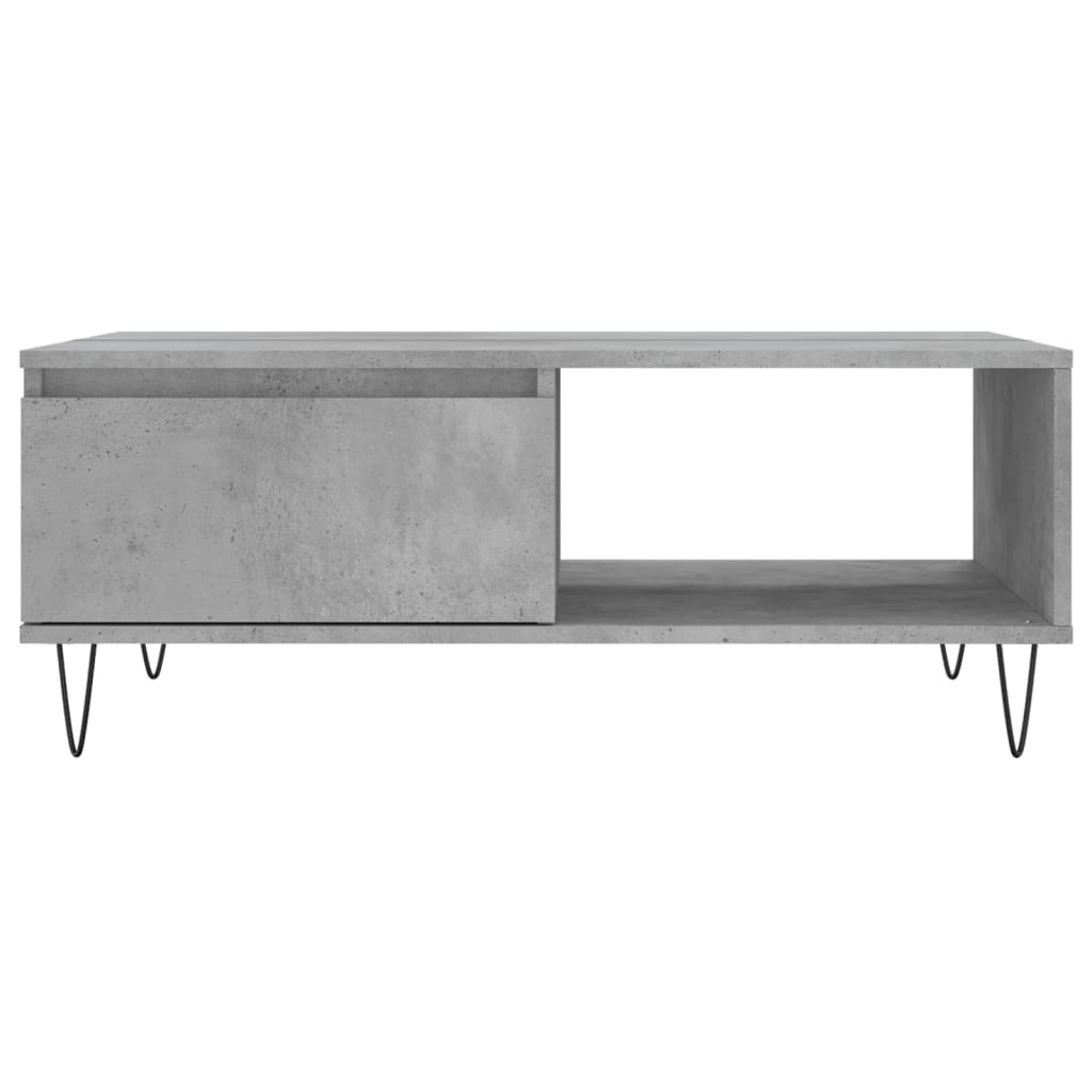 VidaXL Salontafel 90x60x35 cm bewerkt hout betongrijs