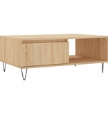 VidaXL Salontafel 90x60x35 cm bewerkt hout sonoma eikenkleurig