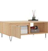VidaXL Salontafel 90x60x35 cm bewerkt hout sonoma eikenkleurig