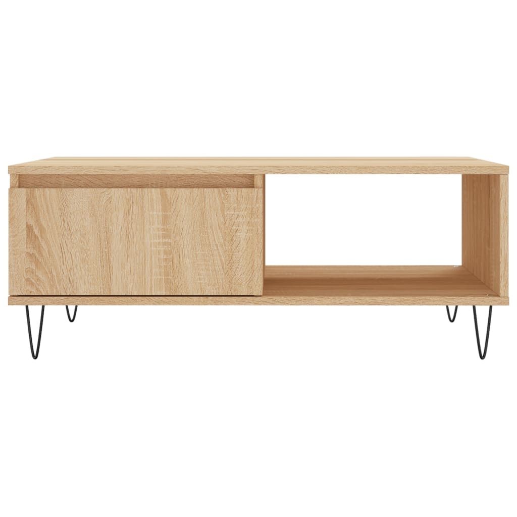 VidaXL Salontafel 90x60x35 cm bewerkt hout sonoma eikenkleurig