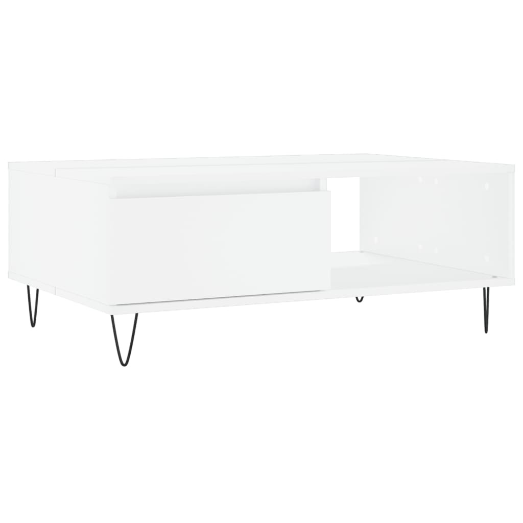 VidaXL Salontafel 90x60x35 cm bewerkt hout wit