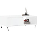 VidaXL Salontafel 90x60x35 cm bewerkt hout wit