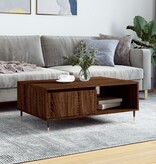 VidaXL Salontafel 90x60x35 cm bewerkt hout bruineikenkleurig