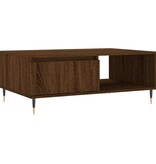VidaXL Salontafel 90x60x35 cm bewerkt hout bruineikenkleurig