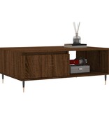 VidaXL Salontafel 90x60x35 cm bewerkt hout bruineikenkleurig