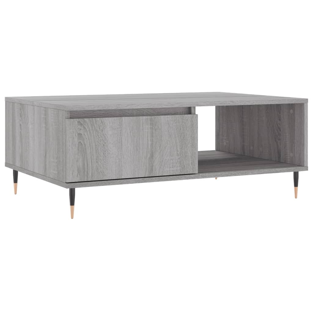 VidaXL Salontafel 90x60x35 cm bewerkt hout grijs sonoma eikenkleurig