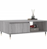 VidaXL Salontafel 90x60x35 cm bewerkt hout grijs sonoma eikenkleurig