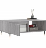 VidaXL Salontafel 90x60x35 cm bewerkt hout grijs sonoma eikenkleurig