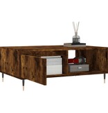 VidaXL Salontafel 90x60x35 cm bewerkt hout gerookt eikenkleurig