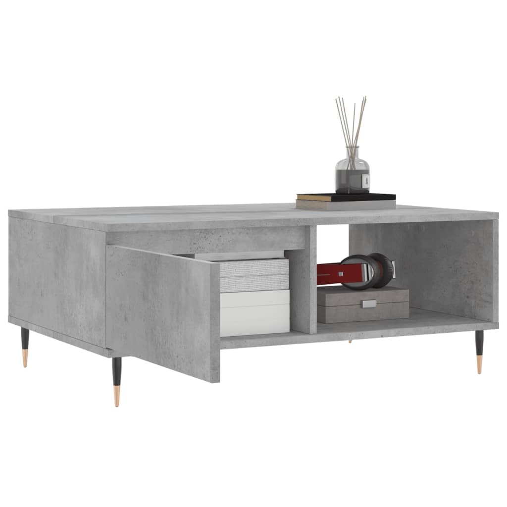 VidaXL Salontafel 90x60x35 cm bewerkt hout betongrijs