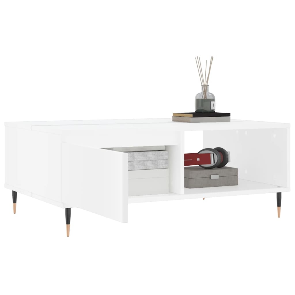 VidaXL Salontafel 90x60x35 cm bewerkt hout wit