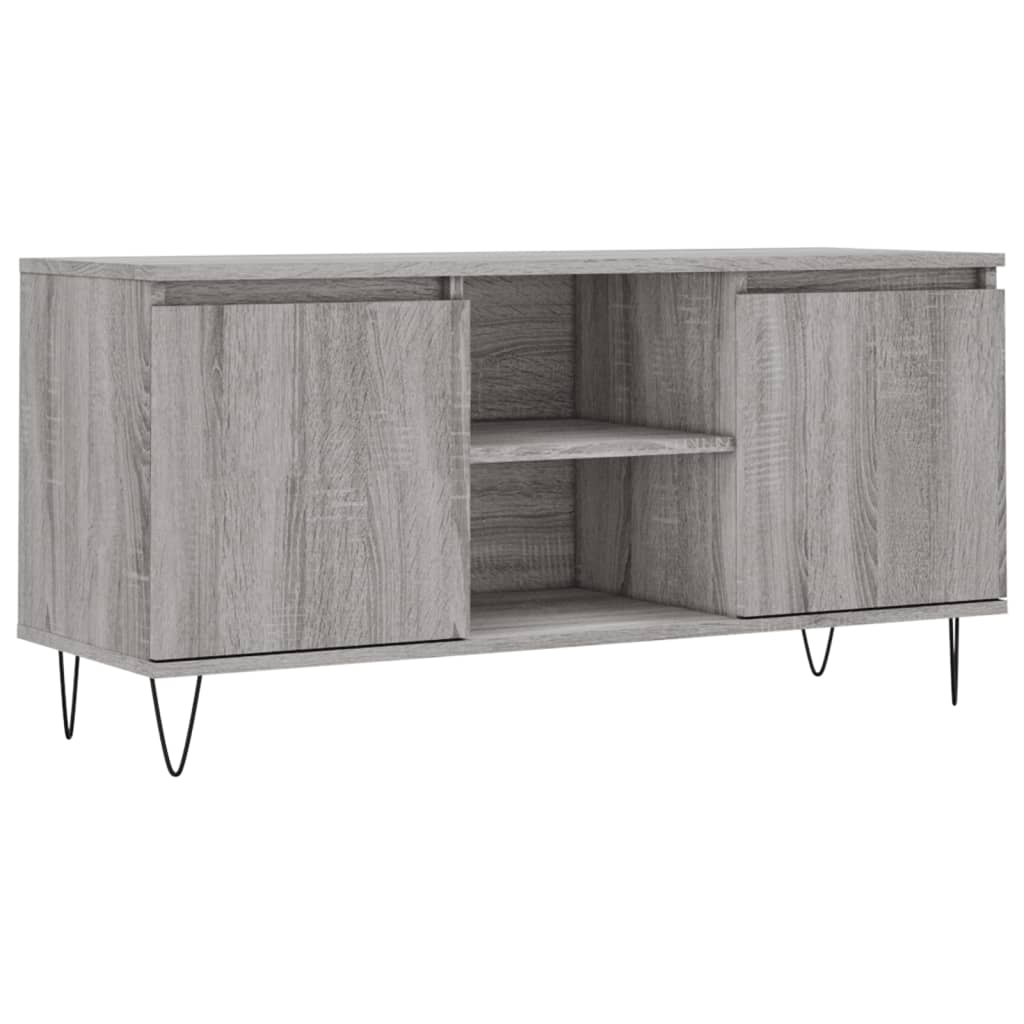 VidaXL Tv-meubel 104x35x50 cm bewerkt hout grijs sonoma eikenkleurig