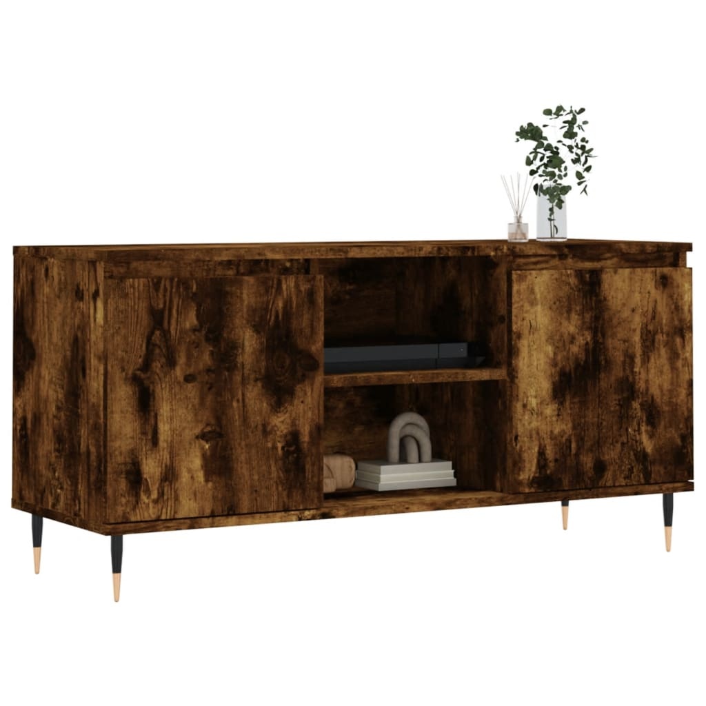 VidaXL Tv-meubel 104x35x50 cm bewerkt hout gerookt eikenkleurig