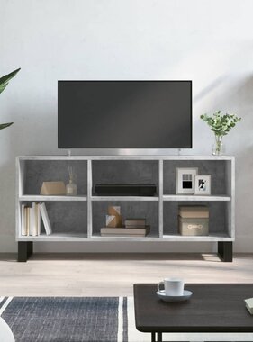 VidaXL Tv-meubel 103,5x30x50 cm bewerkt hout betongrijs