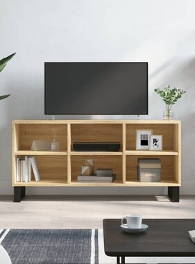 vidaXL Tv-meubel 103,5x30x50 cm bewerkt hout sonoma eikenkleurig