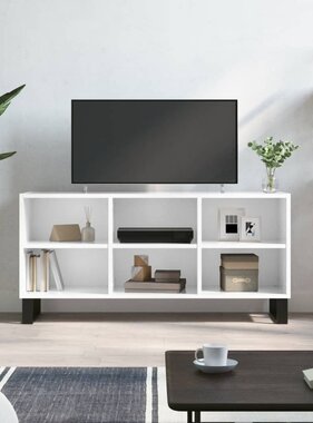 VidaXL Tv-meubel 103,5x30x50 cm bewerkt hout hoogglans wit