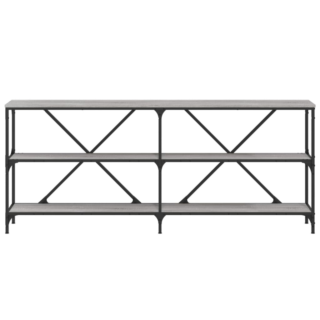 VidaXL Wandtafel 180x30x75 cm bewerkt hout en ijzer grijs sonoma eiken