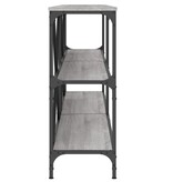 VidaXL Wandtafel 180x30x75 cm bewerkt hout en ijzer grijs sonoma eiken