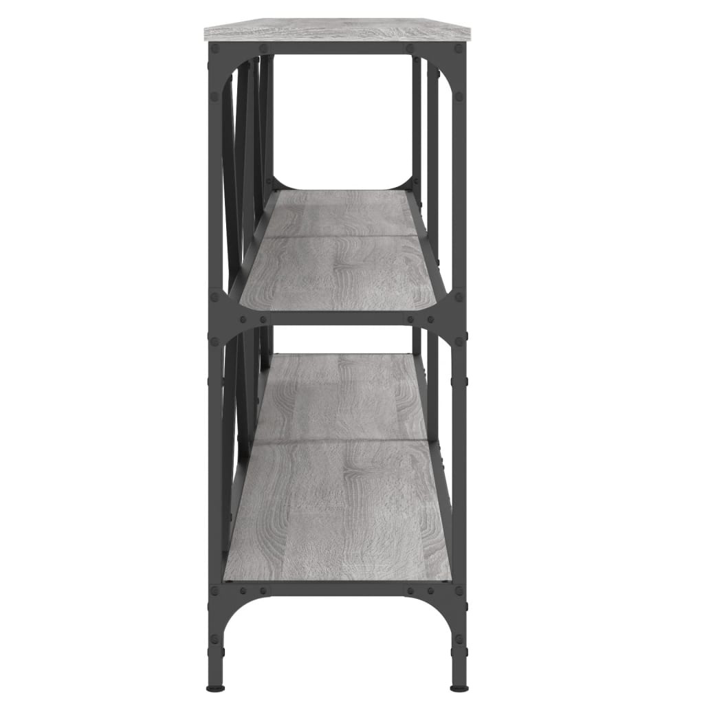 VidaXL Wandtafel 180x30x75 cm bewerkt hout en ijzer grijs sonoma eiken