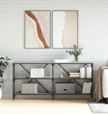 VidaXL Wandtafel 160x30x75 cm bewerkt hout en ijzer grijs sonoma eiken