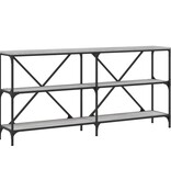 VidaXL Wandtafel 160x30x75 cm bewerkt hout en ijzer grijs sonoma eiken