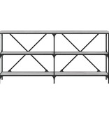 VidaXL Wandtafel 160x30x75 cm bewerkt hout en ijzer grijs sonoma eiken