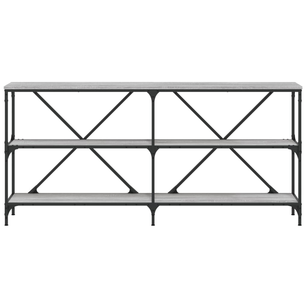 VidaXL Wandtafel 160x30x75 cm bewerkt hout en ijzer grijs sonoma eiken