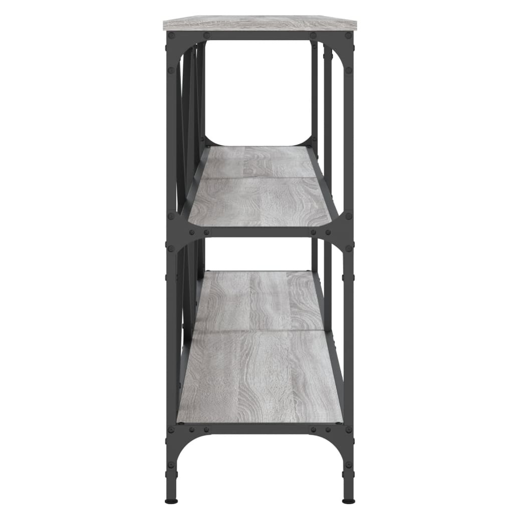 VidaXL Wandtafel 160x30x75 cm bewerkt hout en ijzer grijs sonoma eiken