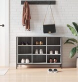 VidaXL Schoenenkast 100x35x70 cm bewerkt hout grijs sonoma eikenkleur