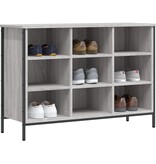 VidaXL Schoenenkast 100x35x70 cm bewerkt hout grijs sonoma eikenkleur