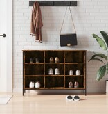 VidaXL Schoenenkast 100x35x70 cm bewerkt hout gerookt eikenkleurig