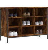 VidaXL Schoenenkast 100x35x70 cm bewerkt hout gerookt eikenkleurig