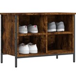 VidaXL Schoenenkast 69x35x50 cm bewerkt hout gerookt eikenkleurig