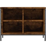 VidaXL Schoenenkast 69x35x50 cm bewerkt hout gerookt eikenkleurig