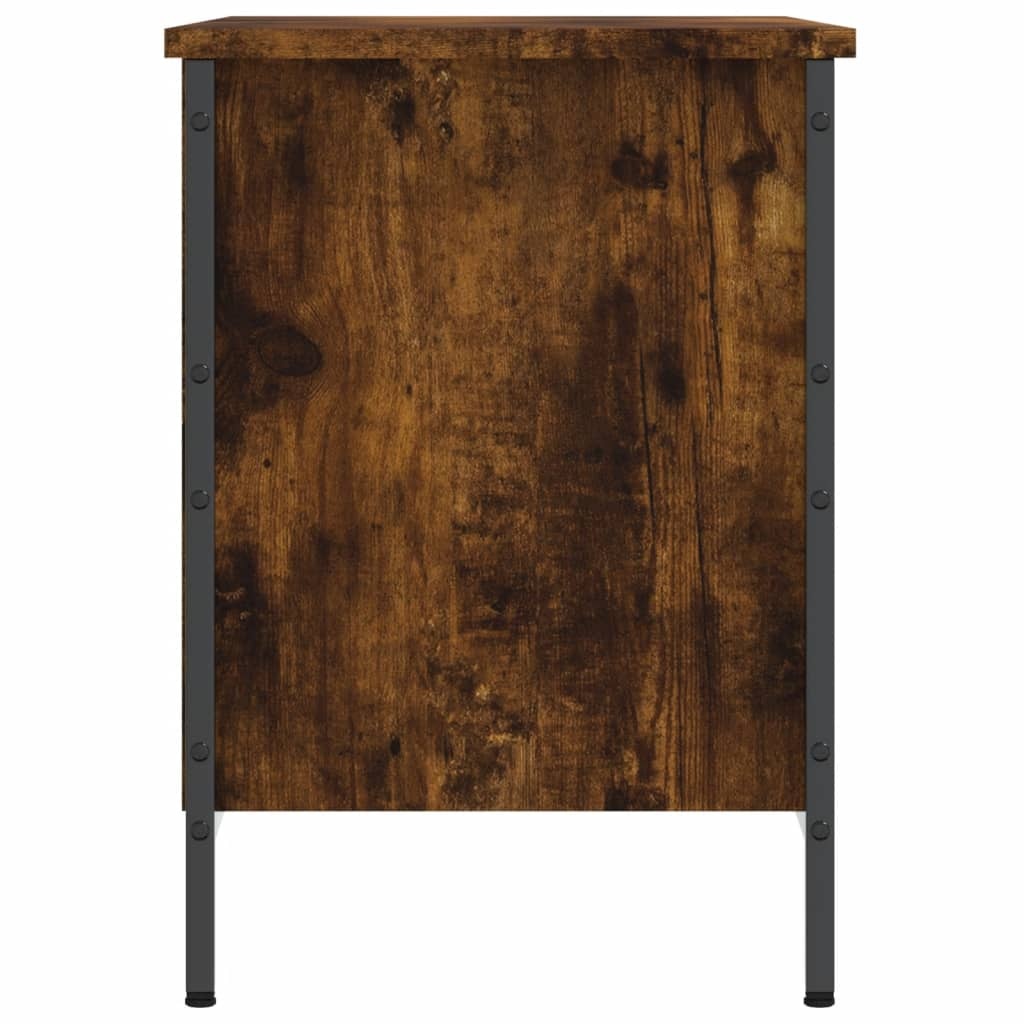 VidaXL Schoenenkast 69x35x50 cm bewerkt hout gerookt eikenkleurig