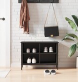 VidaXL Schoenenkast 69x35x50 cm bewerkt hout zwart